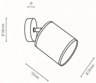 Spot-Light 56792104 - Nástenné bodové svietidlo JUTE 1xE27/25W/230V