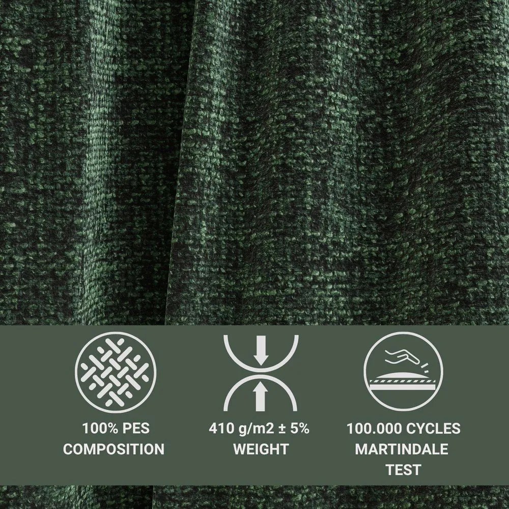 Tmavozelená ženilková rozkladacia/s úložným priestorom rohová pohovka (ľavý roh/do L) Tonga – Maison de Rêve