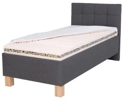 Čalúnená posteľ s úložným priestorom bez matraca MARIA ONE 90x200 cm sivá