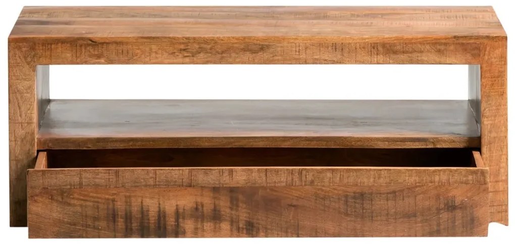 furniture-nabytek.cz - Masivní TV stolek Country z mangového dřeva, lakovaný, hnědý – 115×45×55 cm