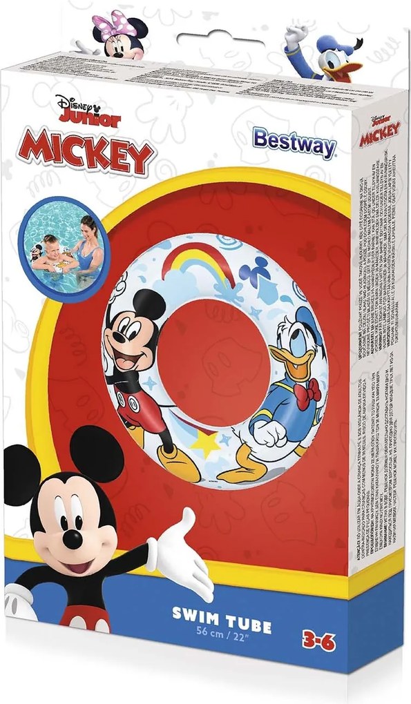 Plávacie koleso Miki a Donald, priemer 56 cm, Bestway 91004