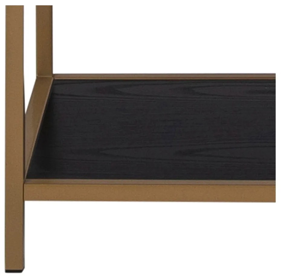 Čierna/zlatá knižnica 77x185 cm Seaford – Actona