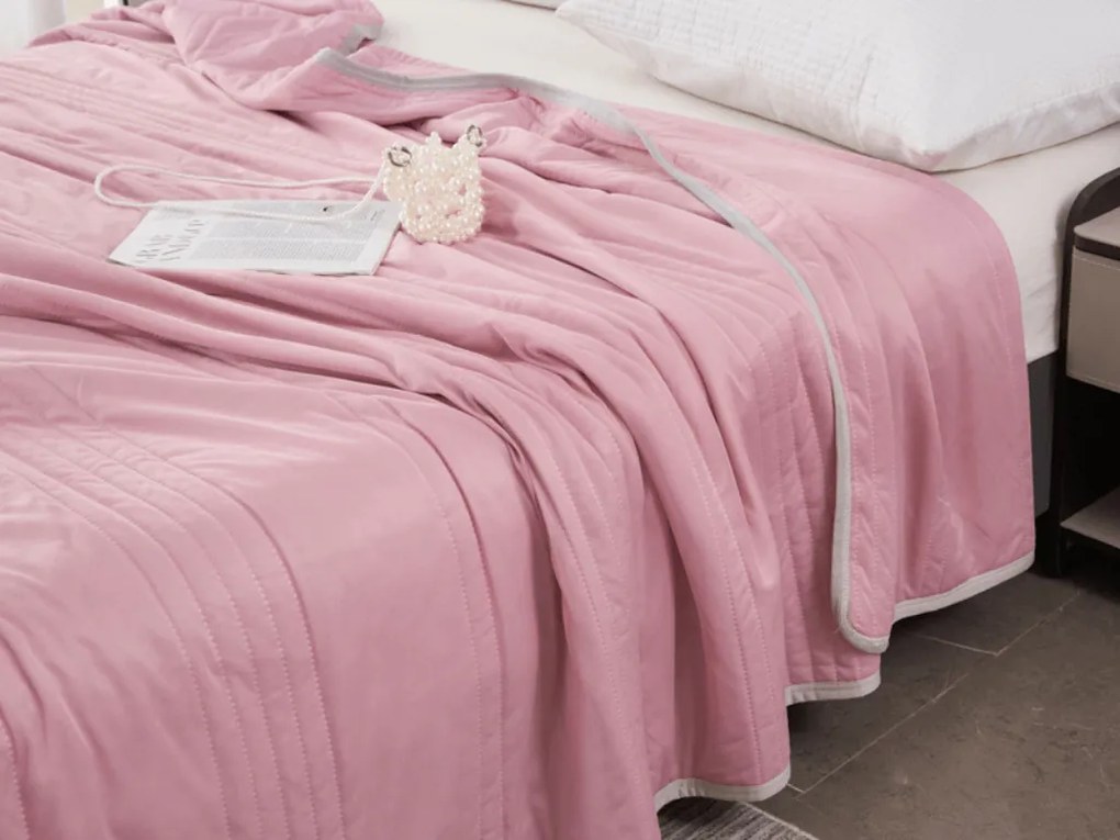 Chladiaca letná prikrývka CELIA, ružová Rozmer: 140 x 200 cm