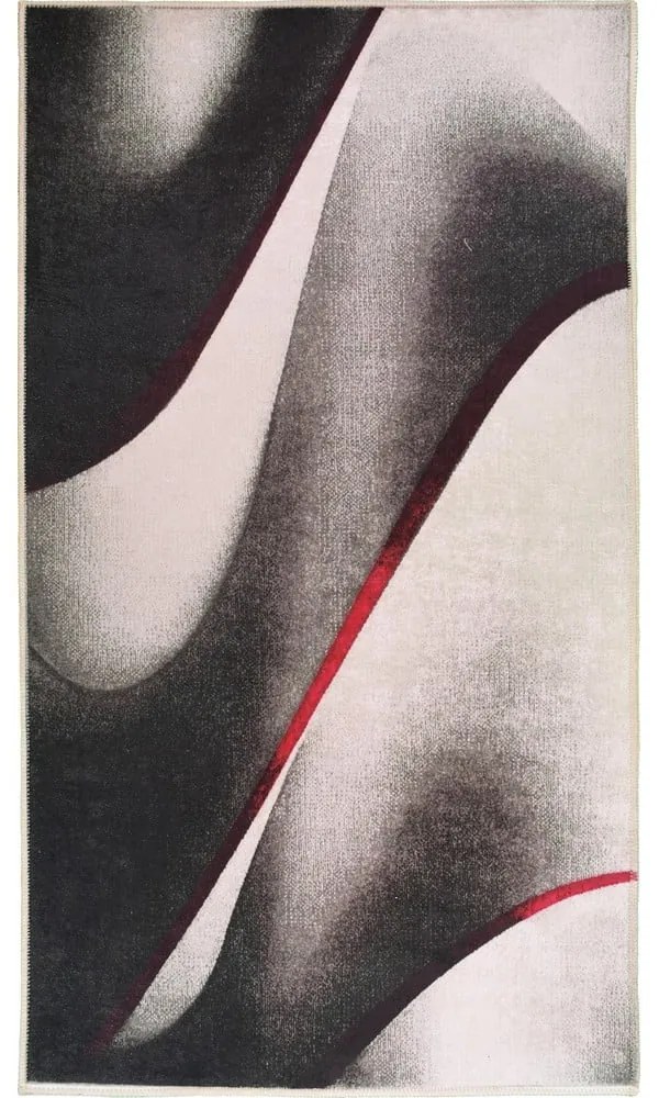 Bielo-čierny prateľný koberec 230x160 cm - Vitaus