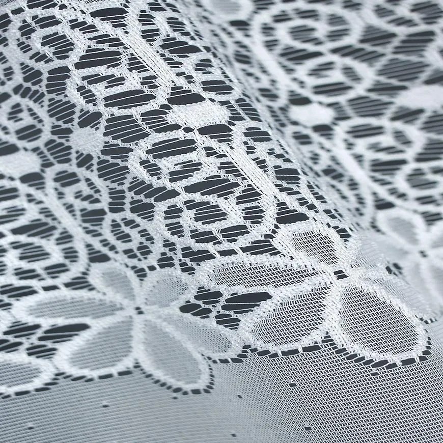 Záclona žakárová  345090 60 biela Tovar na mieru