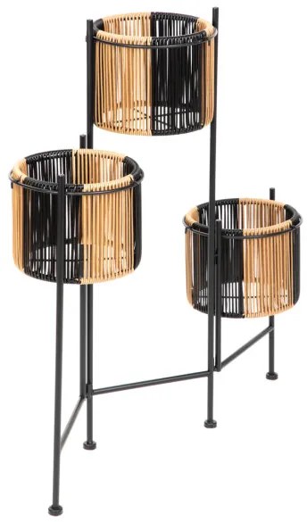 Stojan na kvety FLOERO béžový / čierny 876023