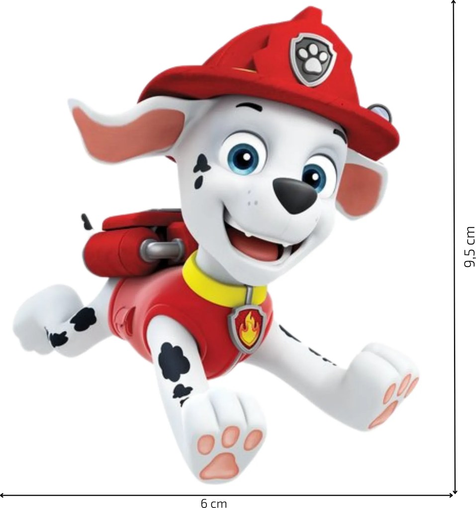 10x10cm PAW Patrol - Marshall - nálepka nad vypínač