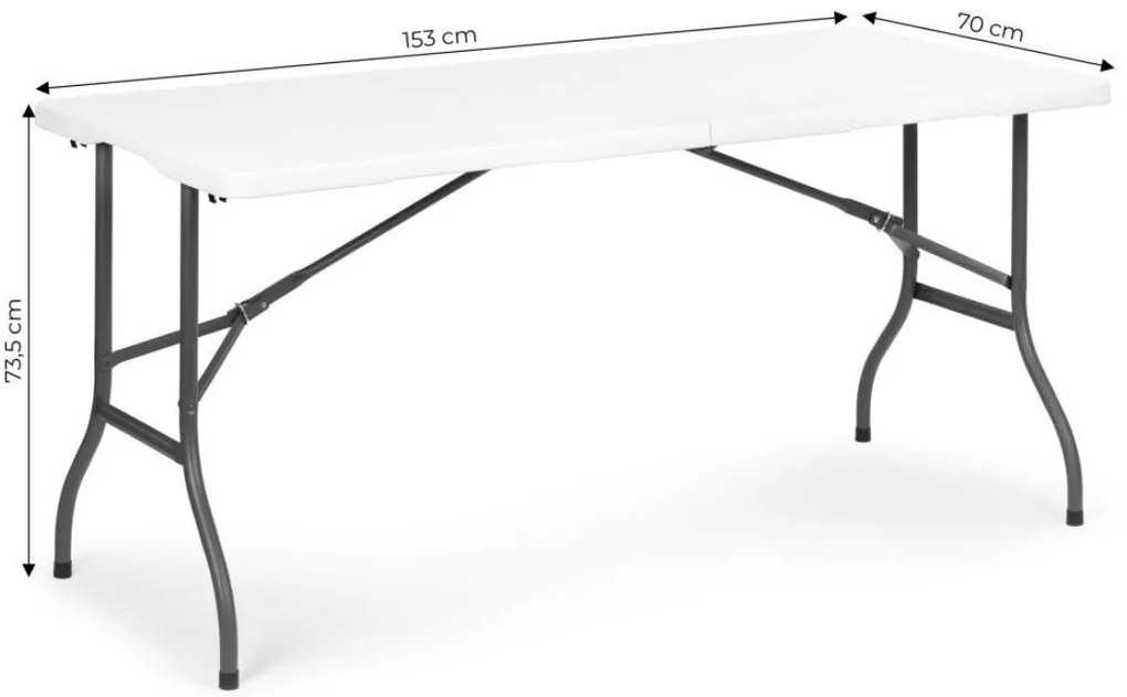 Bestent Cateringový stôl skladací 153cm biely
