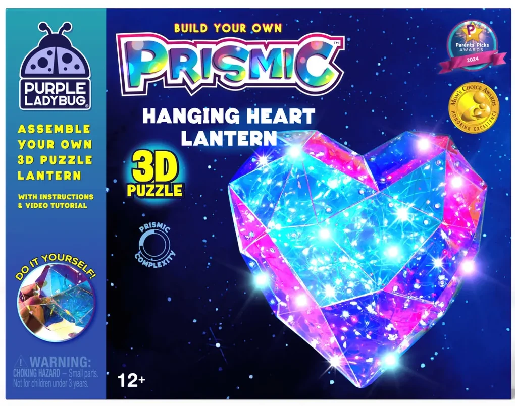 PRISMIC™ 3D Puzzle LED lampa - Závesné srdce (APU-R-PM-1610)