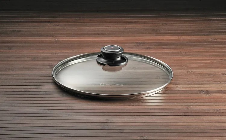 SWISS DIAMOND, PEL24, Sklenená pokrievka s nastaviteľným ventilom s priemerom 24 cm