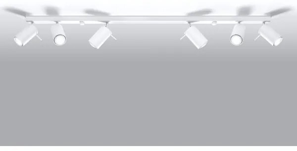 Sollux SL.0333 - Bodové svietidlo RING 6L 6xGU10/10W/230V biela