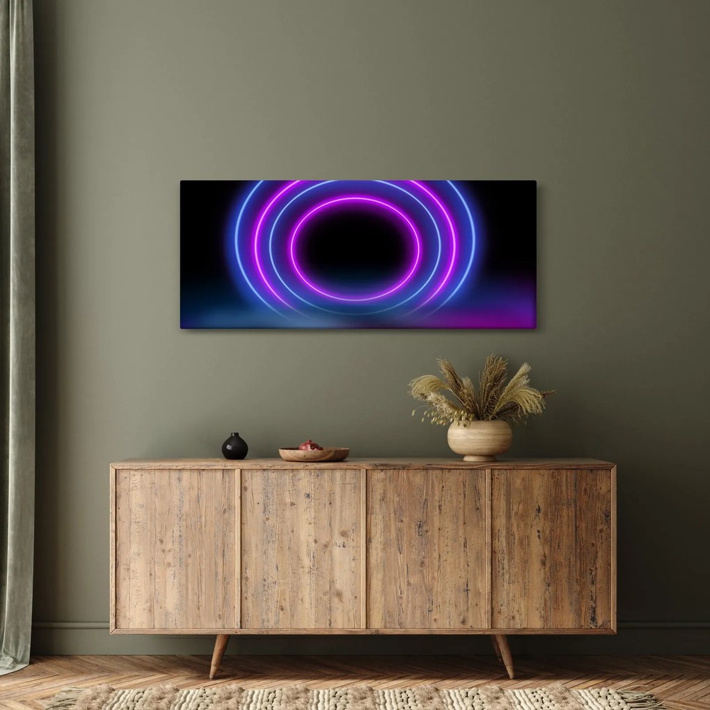 Obraz farebných kruhov (120x50 cm)