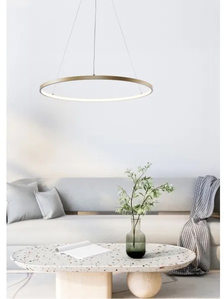 Zuma Line 2023201-GD60 - LED Luster na lanku BRENO LED/28W/230V 3000/4000/6000K