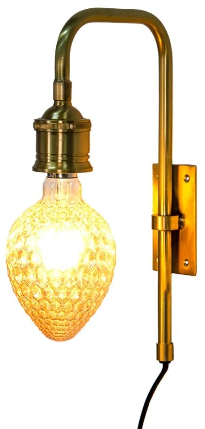 Minimalistic nástenné medené svietidlo