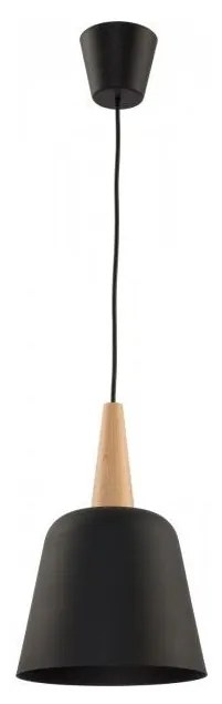 Luster na lanku DONG 1xE27/60W/230V čierna