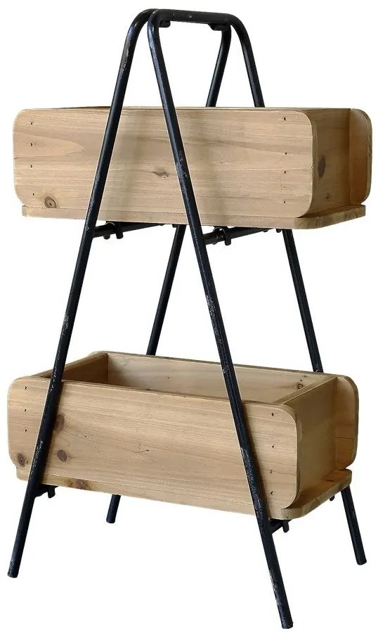 Drevená polička s 2ks foriem Brick Mould - 30*20*53 cm