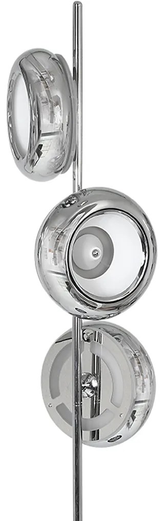 Stojacia lampa Mercurio, 3x chrómové kovové tienidlo, ch