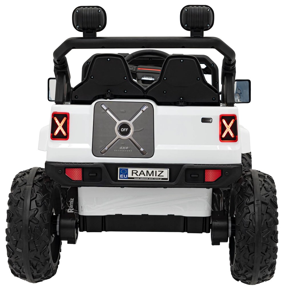 RAMIZ Elektrická autíčko OFF ROAD Speed - biele - 4x35W- BATÉRIA - 2x12V7Ah - 2024