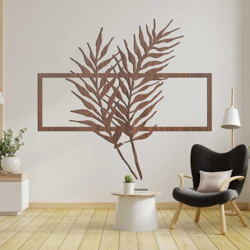 Drevená dekorácia Tropické listy – Moderný botanický dizajn | SENTOP HDF0303