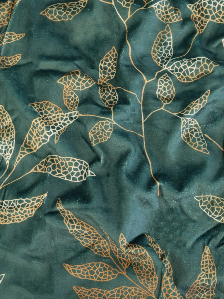 Obliečka na vankúš mikroplyš Digital 50 × 70 cm - Gabriela tmavo zelená