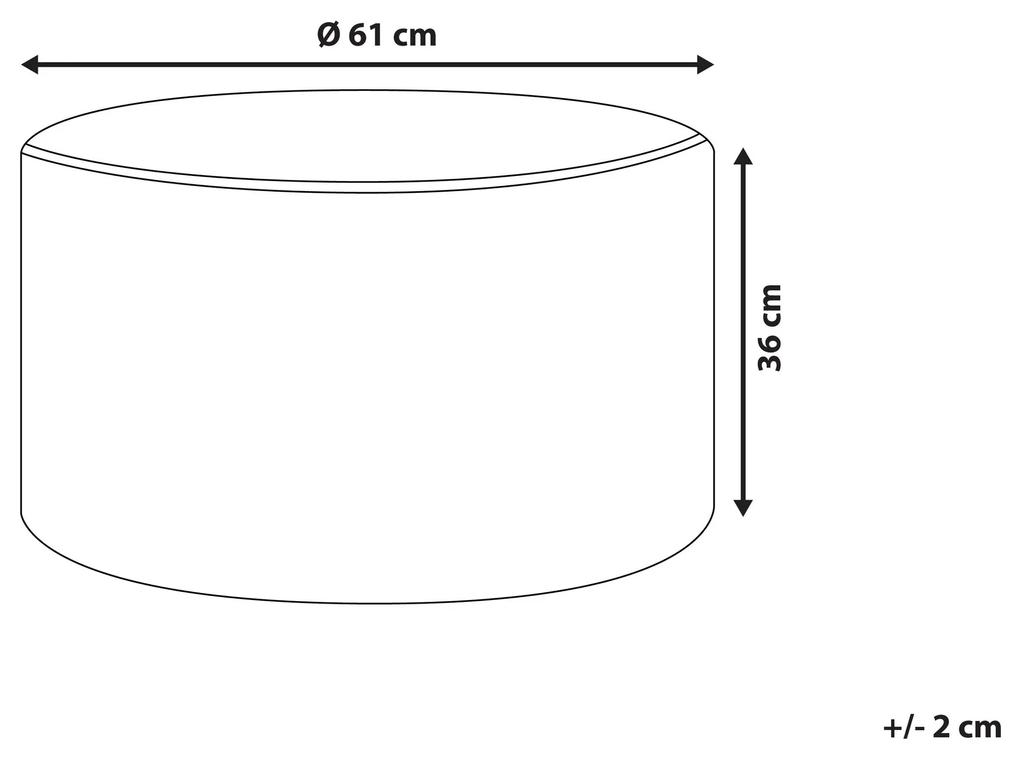 Okrúhly puf ⌀ 61 cm béžový MILLEN Beliani