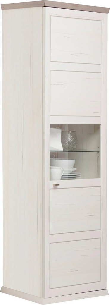 XXXLutz VITRÍNA, sivá, biela, 69,4/209,2/42,5 cm Hom`in - Sklenené vitríny - 000003000167