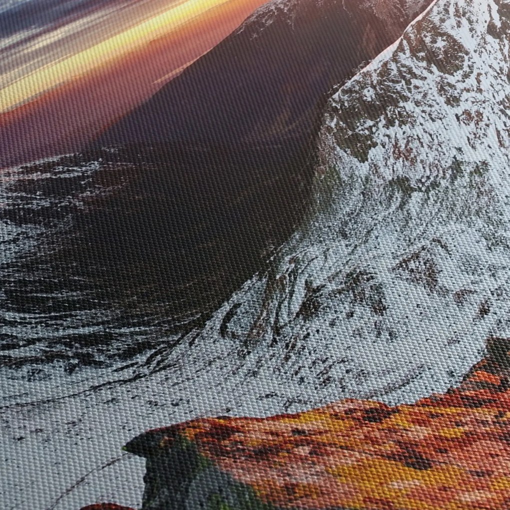 Obraz - Zimná horská panoráma (150x105 cm)