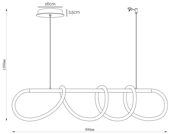 ONLI - LED Luster na lanku AMANDA LED/40W/230V 4500K matný chróm