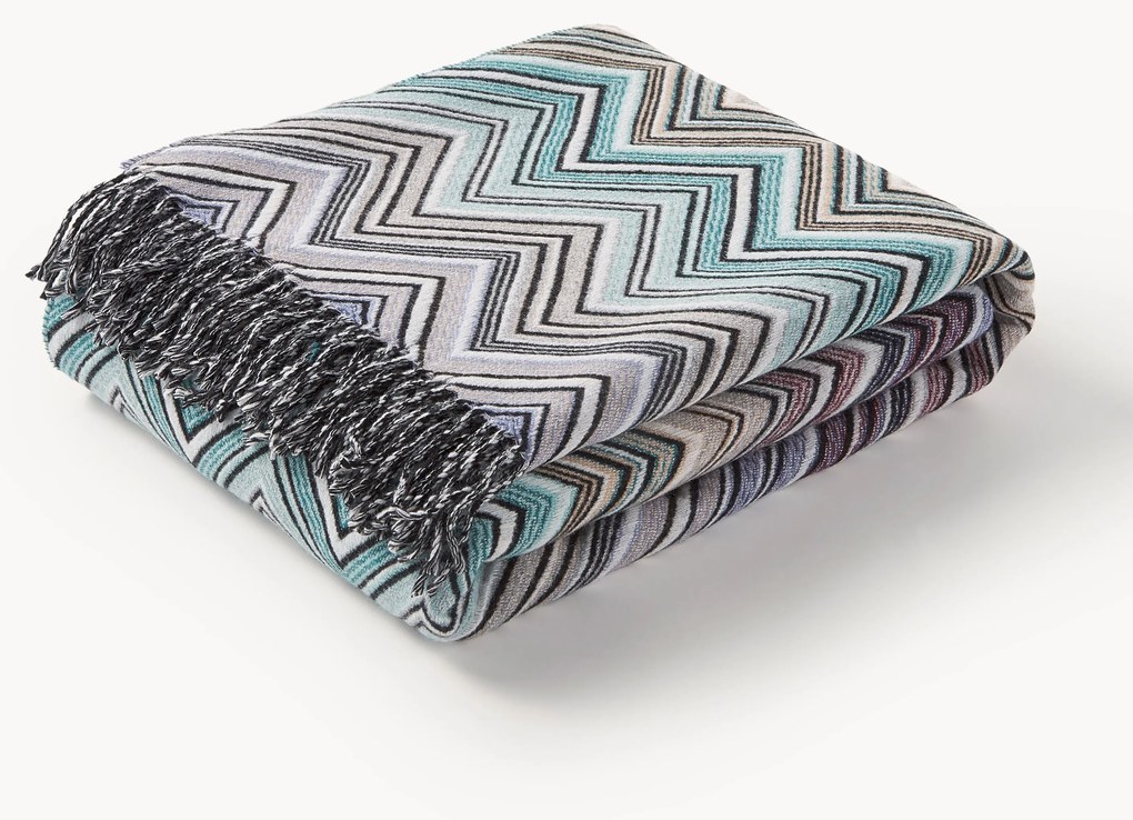 Vlnený pléd so strapcami Perseo