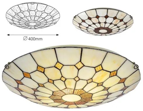 Stropné svietidlo stropnica Tiffany Rabalux 8091 Marvel Ø40