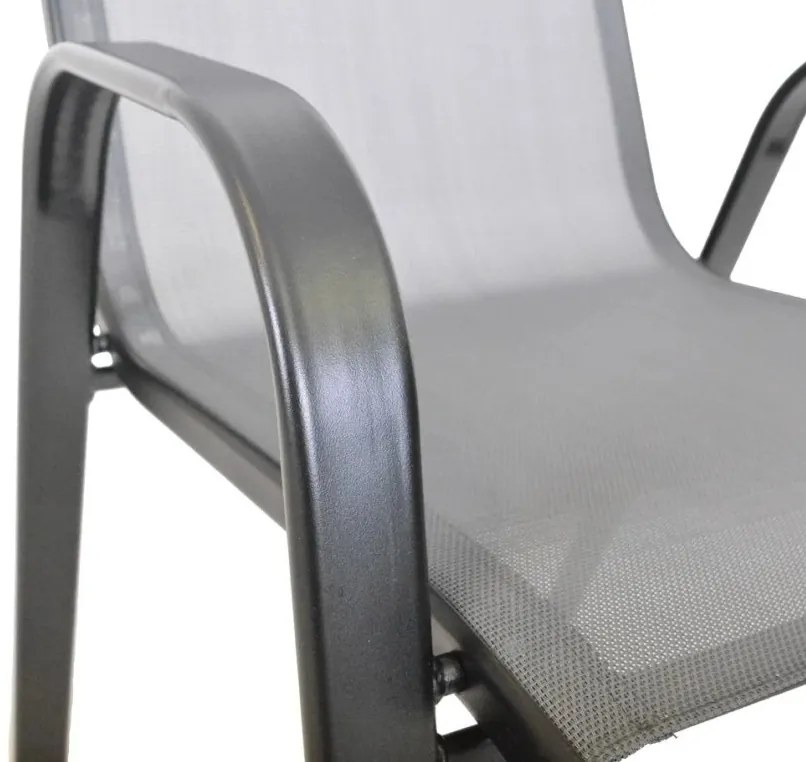 AKCIA Záhradné kreslá TAVERNO set 2ks sivá/čierna II. akosť