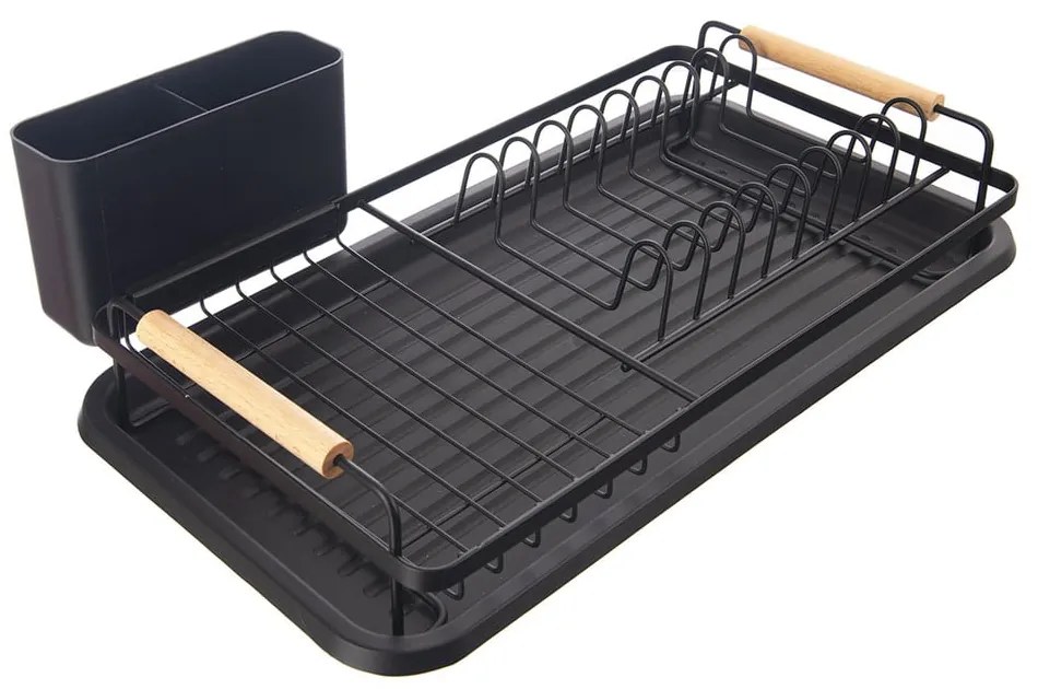 Čierny kovový odkvapkávač 43x23,5 cm Radka – Orion