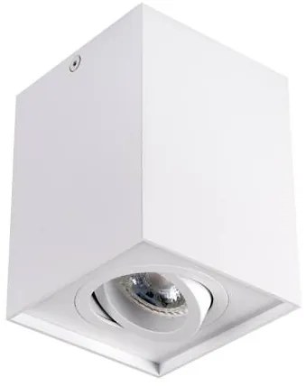 KANLUX Stropné bodové osvetlenie RALI 50, 1xGU10, 25W, 96x96mm, hranaté, biele