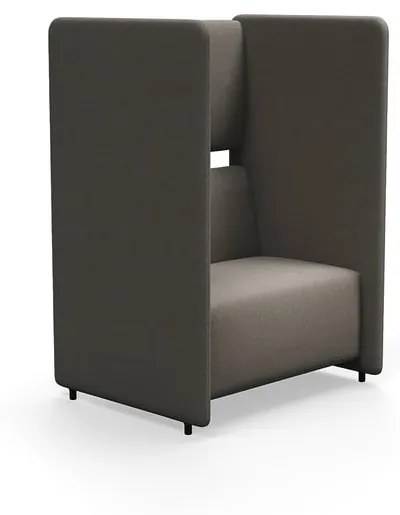 Kreslo CLEAR SOUND, 1,5-miestne, látka Pod CS, šedohnedá