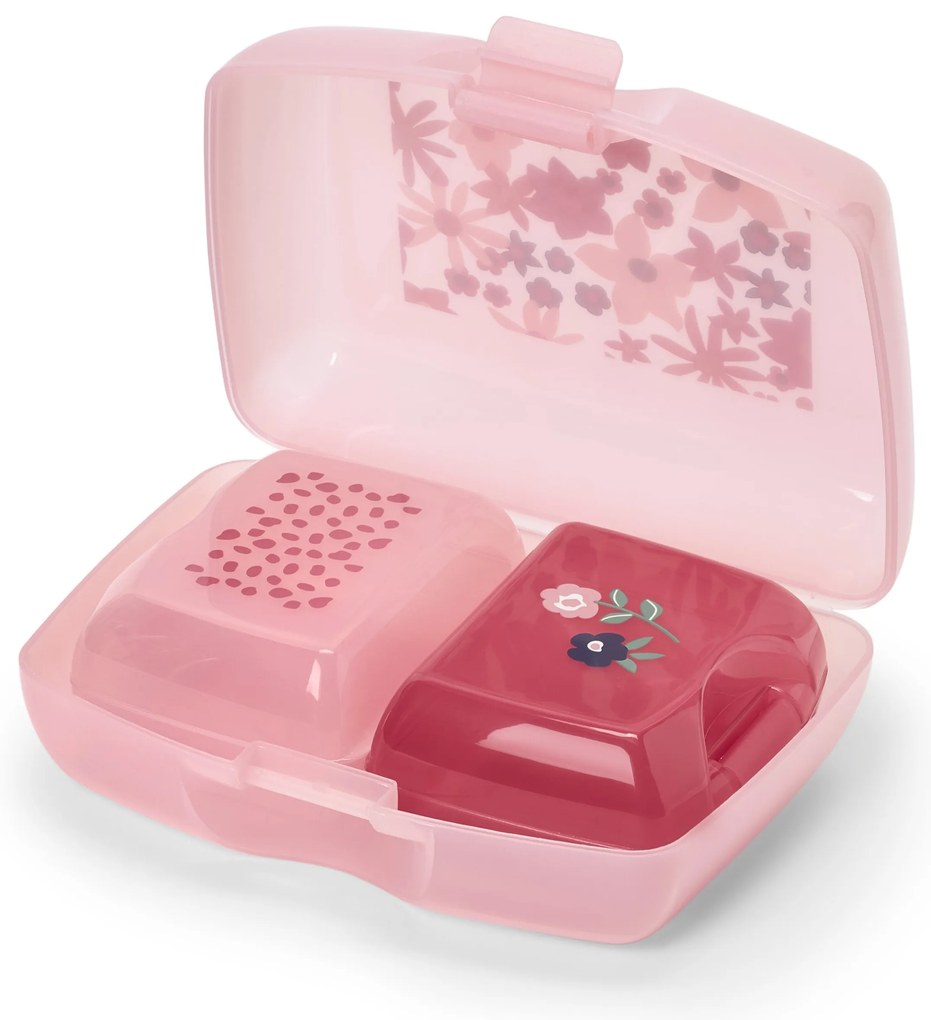 Súprava dóz na desiatu, ružová