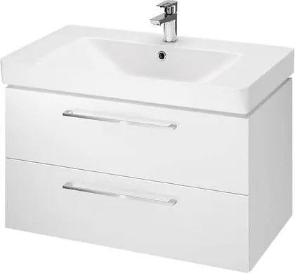 Cersanit MILLE,LARA kúpeľňová skrinka s umývadlom 79,4x45,2x44,7 cm biela lesk S801-338-DSM