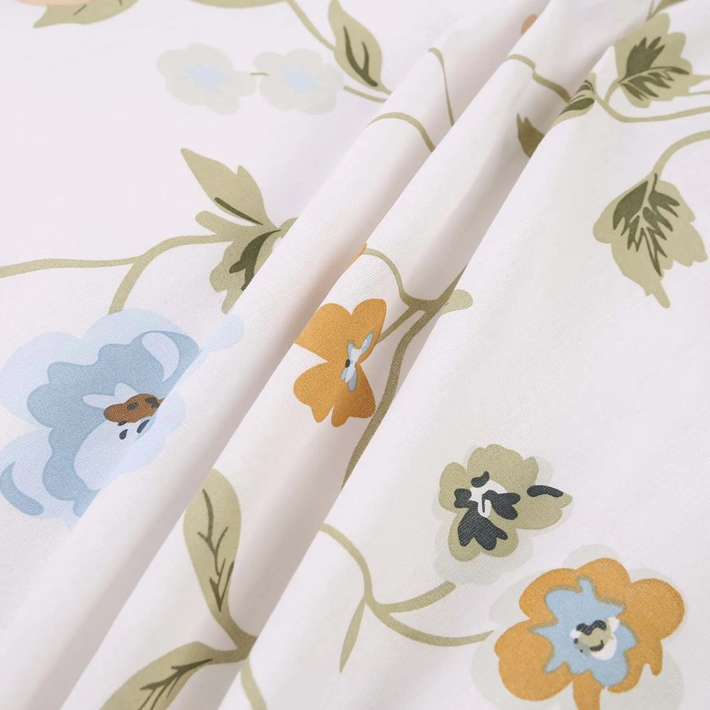 BAVLNENÉ OBLIEČKY COTTONLOVE 140X200 CM, 1KS 70X80 CM KVETY