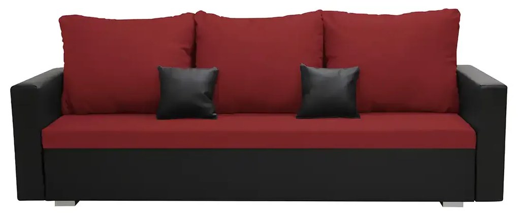 Pohovka 3-miestna s funkciou spania EKO Svetlo béžová/čierna