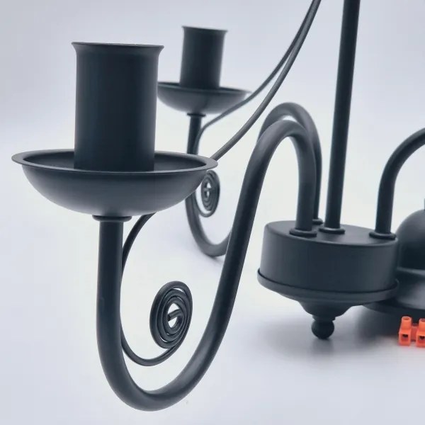 Luster na reťazi DONATO 3xE14/40W/230V čierna