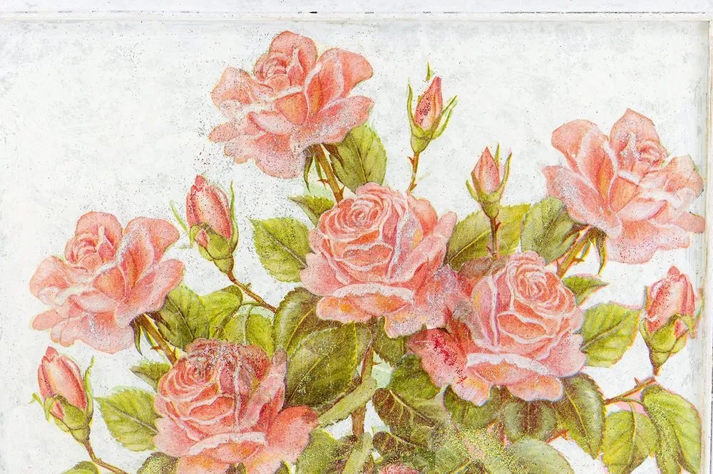 Samolepiaca tapeta ruže vo vintage prevedení