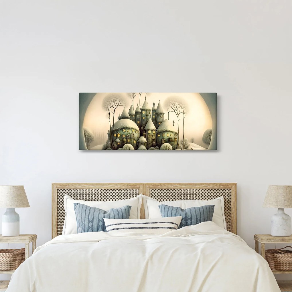 Obraz - Rozprávkové chalúpky (120x50 cm)