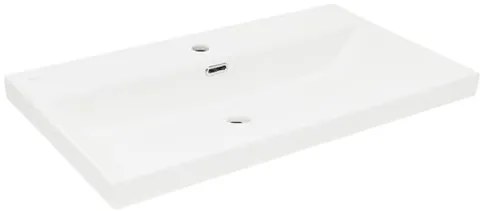 Nábytkové umývadlo SAT B-Way 81x46,5 cm biela matná s otvorom pre batériu uprostred SATBW8046WM, 1 ks