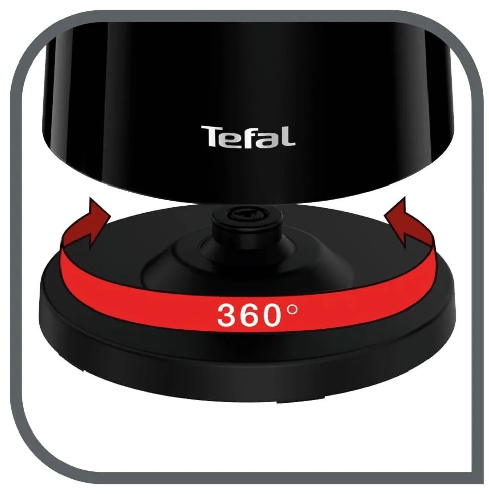 Čierna rýchlovarná kanvica 1,7 l KO851830 – Tefal