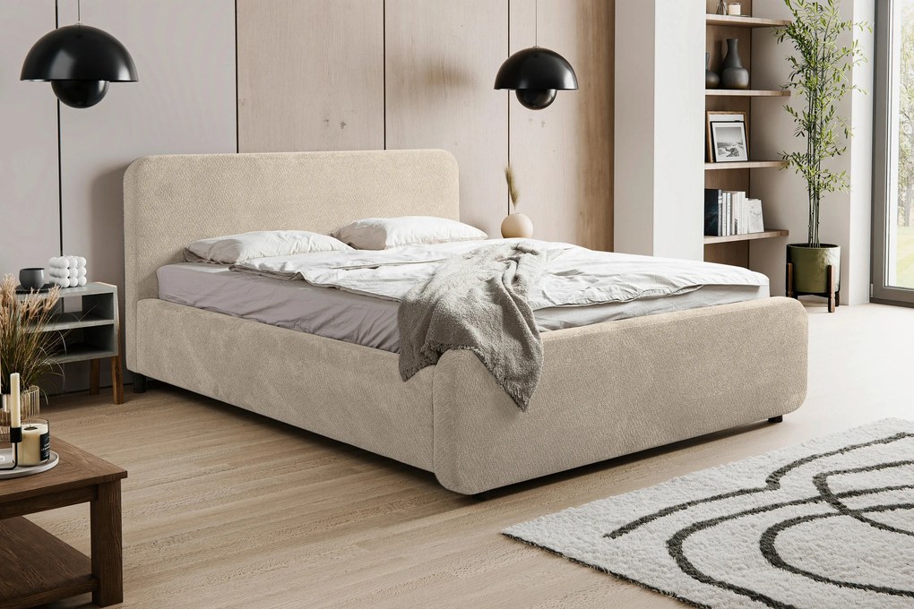 XXXLutz ČALÚNENÁ POSTEĽ, 180/200 cm, prírodná farba MID.YOU - Online Only spálne - 002029000507