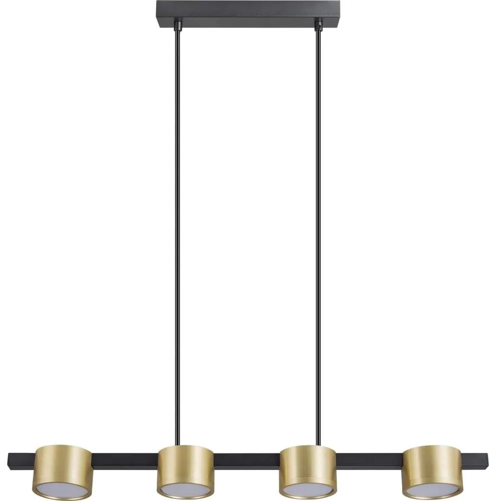 LED Luster na lanku MIRELLA 4xGX53/6W/230V zlatá/čierna