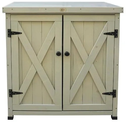 Habau Záhradná skrinka Laura, 80 x 45 x 92 cm, sivá  (100274960)