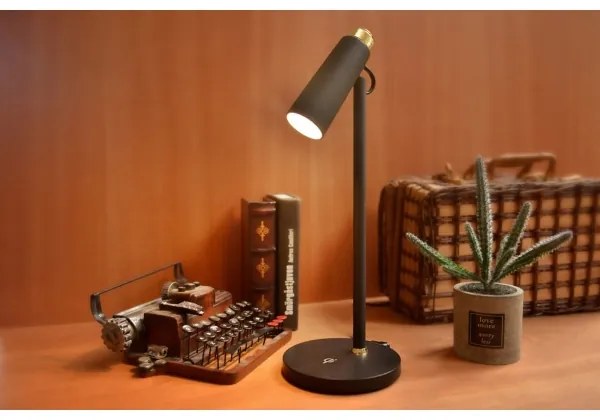 Immax 08991L- LED Stmievateľná stolná lampa s Qi nabíjaním TIT LED/12W/230V čierna