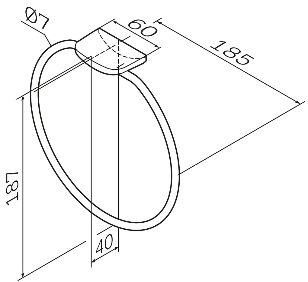 Krúžok na uterák AM.PM Inspire 2.0 AIB34422 čierny