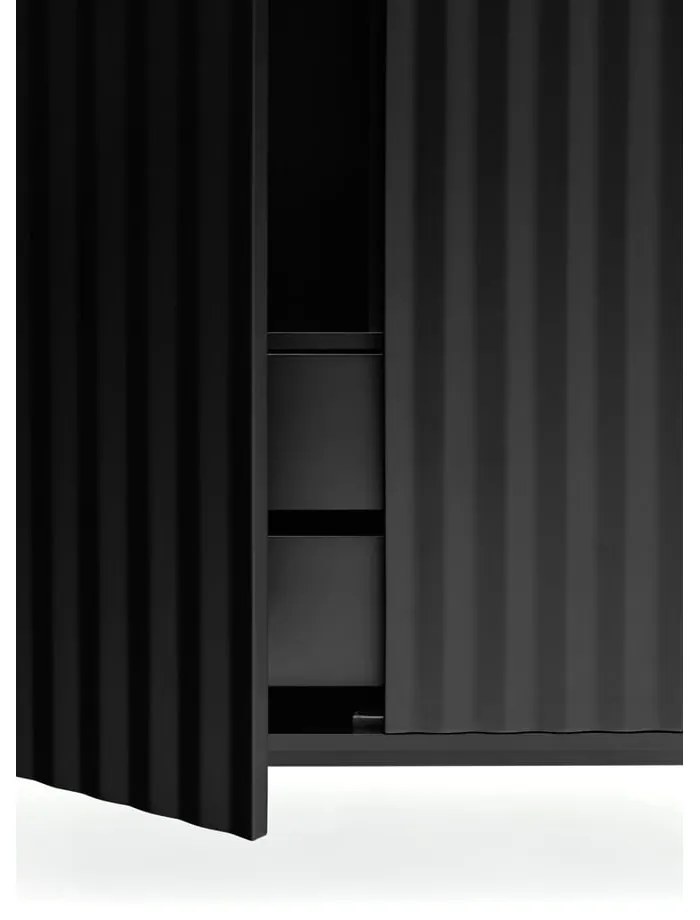 Čierna vysoká komoda 97x130 cm Sierra - Teulat