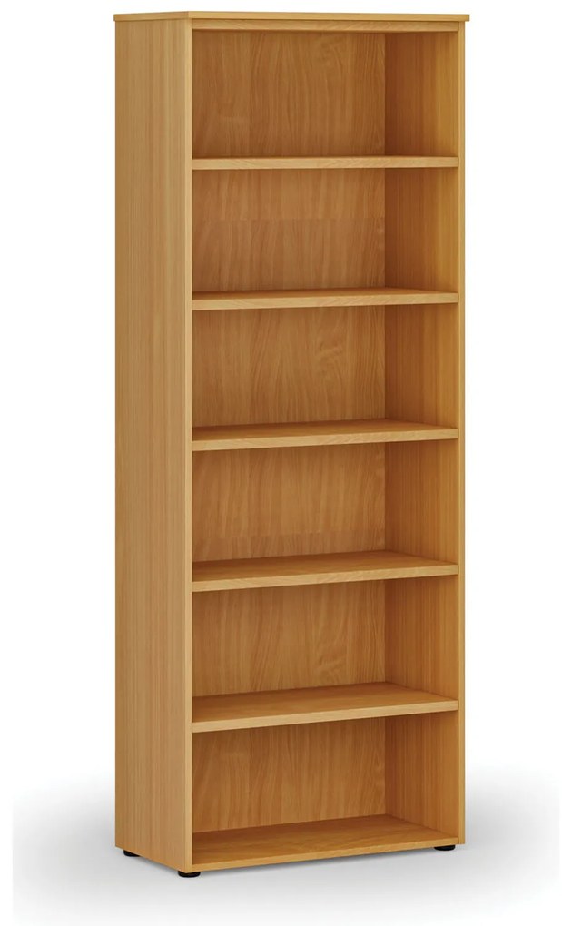 Kancelársky regál PRIMO WOOD, 800 x 420 x 2128 mm, buk